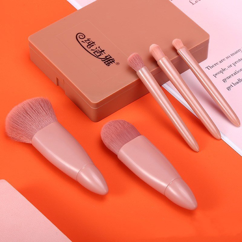 5Pcs Makeup Brushes Tool Set Cosmetic Powder Eye Shadow Foundation Blush Blending Make Up Brush - Hamora