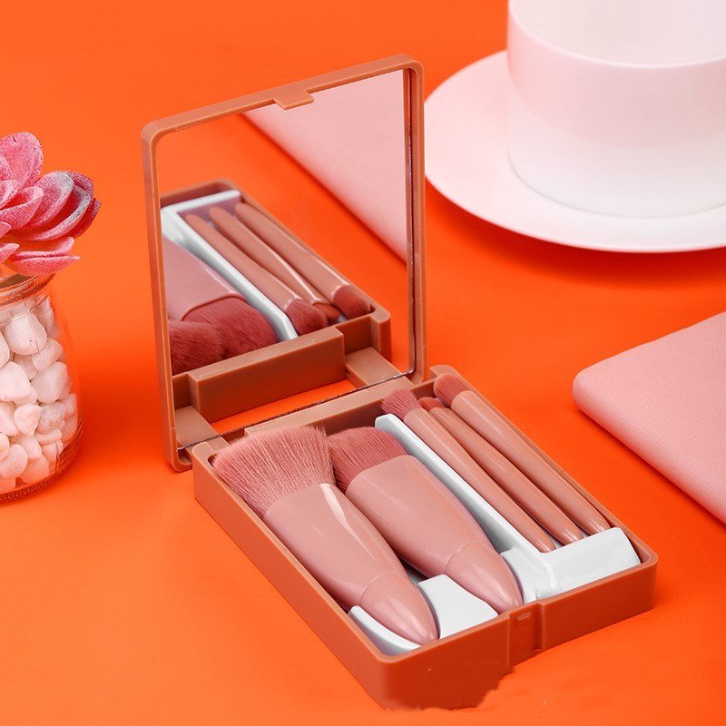 5Pcs Makeup Brushes Tool Set Cosmetic Powder Eye Shadow Foundation Blush Blending Make Up Brush - Hamora