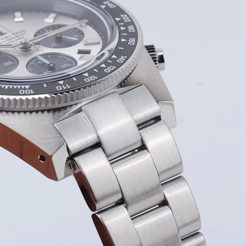 Taktisk Groda 41mm Herrkronograf - VS75 Solarkvartsrörelse, Vattentålig Safir, Grön C3 Luminös Ur