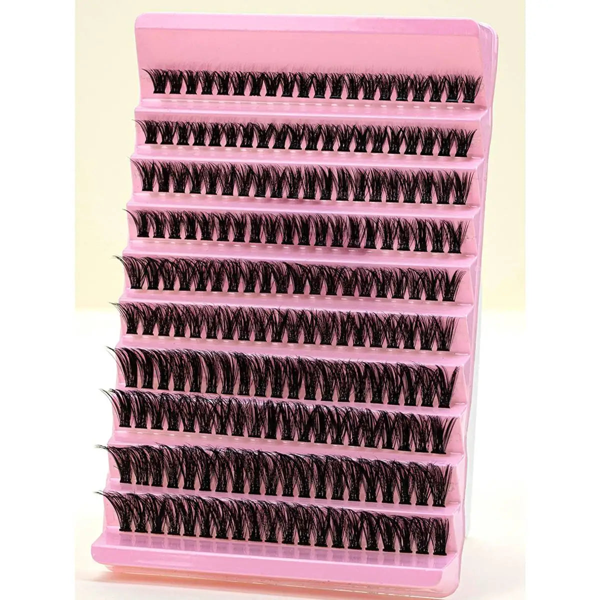 DIY Ögonfransförlängningsset med 200 St Individuella D Curl Fransar - Blandning av 8-16mm Kluster med Fransplockare
