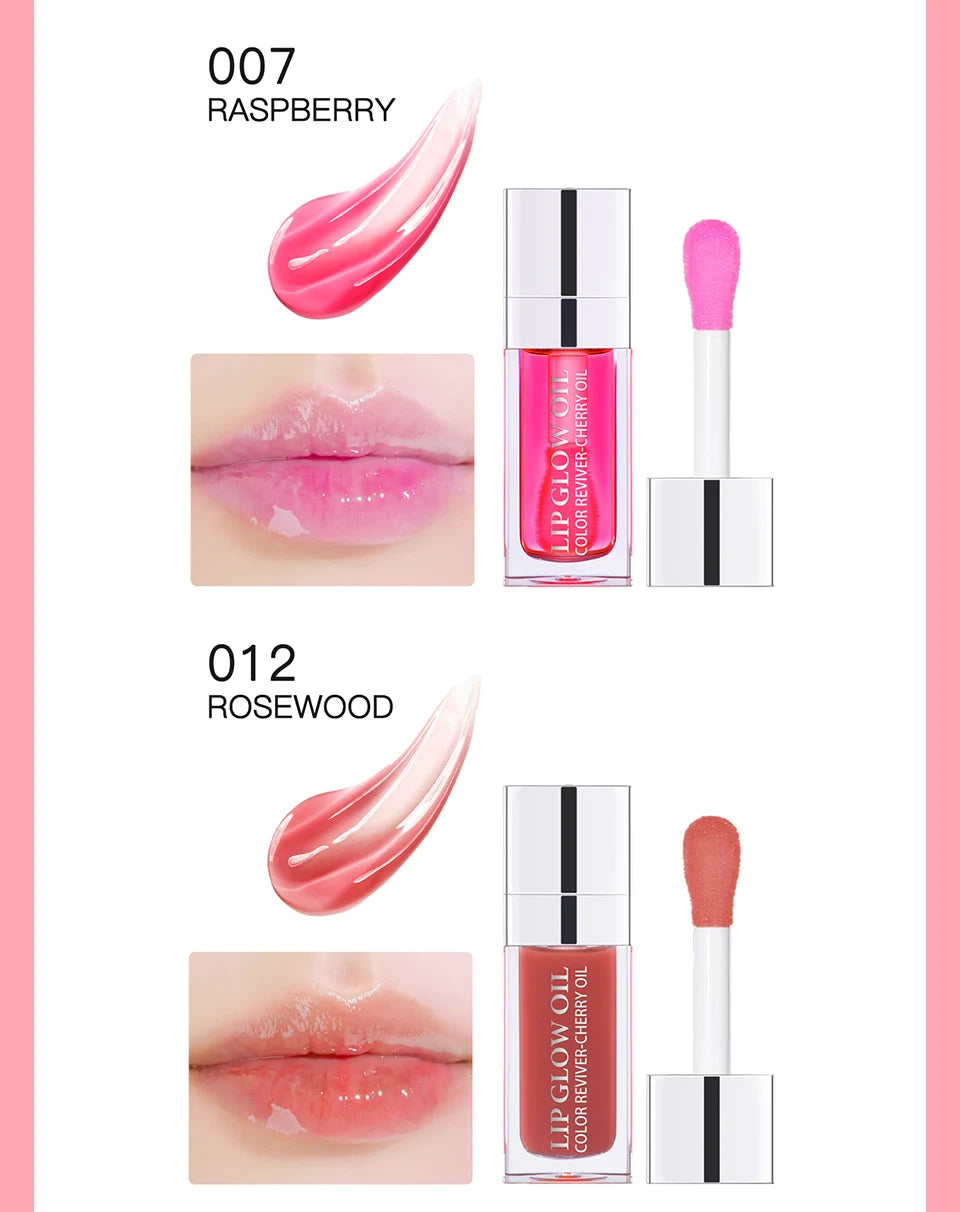 Återfuktande Läppbalsam - Original Läppolja med Glans för Plumpande och Exfolierande Effekt - Pink Gloss för Fräscha och Fylliga Läppar