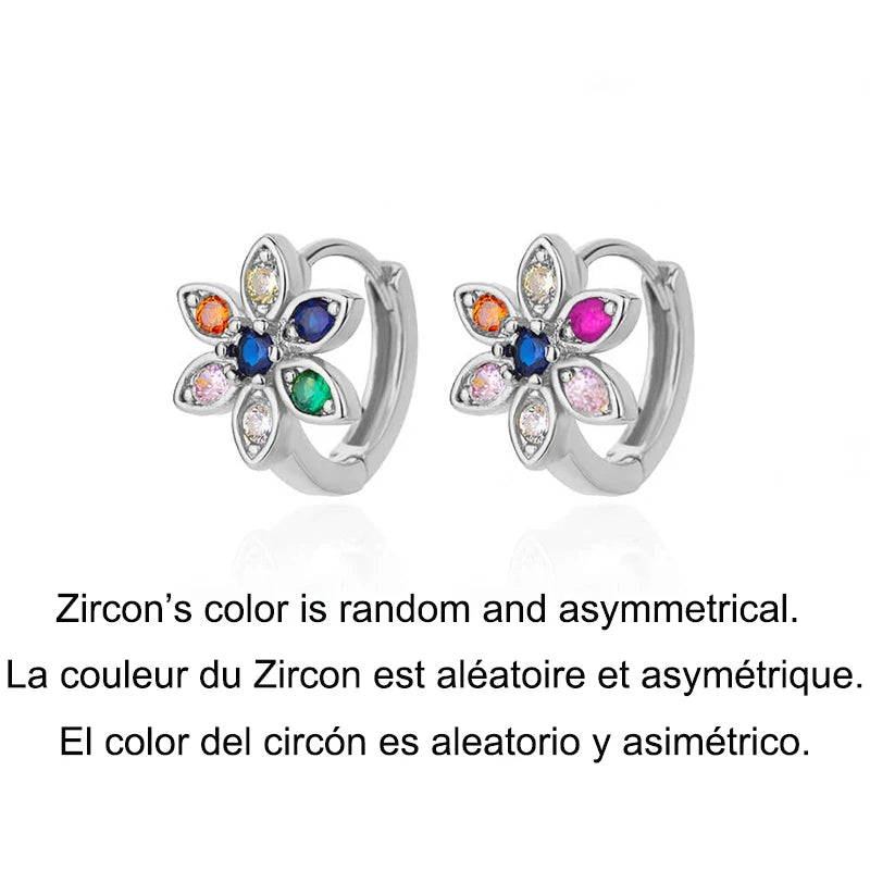 Glittrande Zircon Snöflingeörhängen i Guldton - Eleganta Blommiga Geometriska Hängande Örhängen i Rostfritt Stål för en Lyxig Bröllopslook