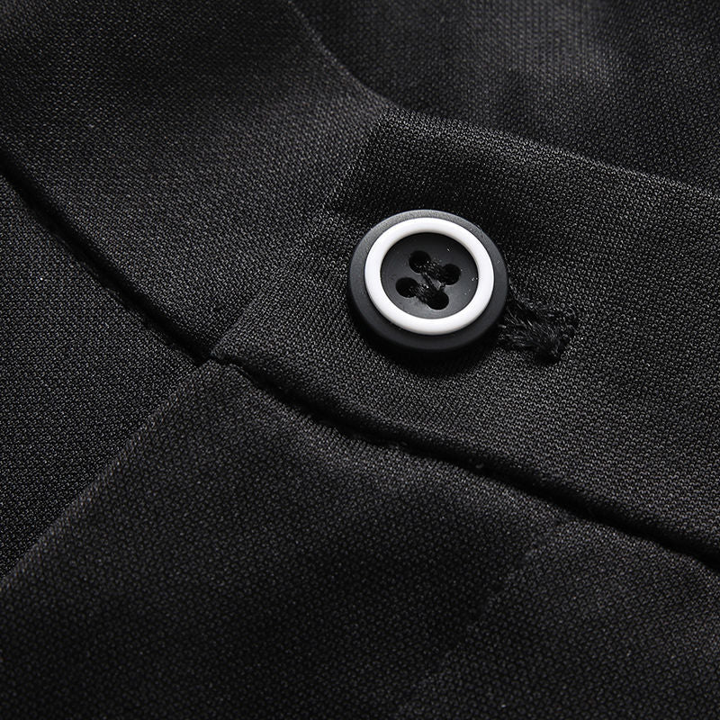Elegant Herrbyxor - Slim Fit Kontorsbyxor för Vår och Höst - Koreansk Stil i Rakt Snitt för Avslappnad Streetwear