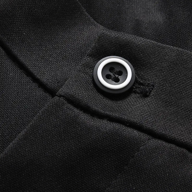 Elegant Herrbyxor - Slim Fit Kontorsbyxor för Vår och Höst - Koreansk Stil i Rakt Snitt för Avslappnad Streetwear
