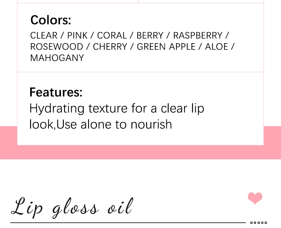 Återfuktande Läppbalsam - Original Läppolja med Glans för Plumpande och Exfolierande Effekt - Pink Gloss för Fräscha och Fylliga Läppar