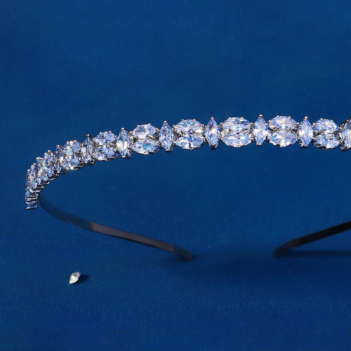 Fashion Zircon Headbands for Women Bridal Wedding Hair Accessories Silver Color Hairband Luxury Hair Jewelry Party Headpiece