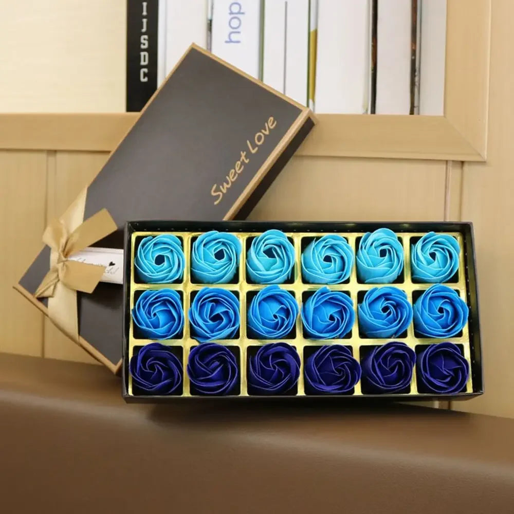 Konstgjord Ros Blommig Doftande Badtvål - Uttryck Kjärleken med Presentförpackning - Handgjord Ros-tvål för Alla Hjärtans Dag