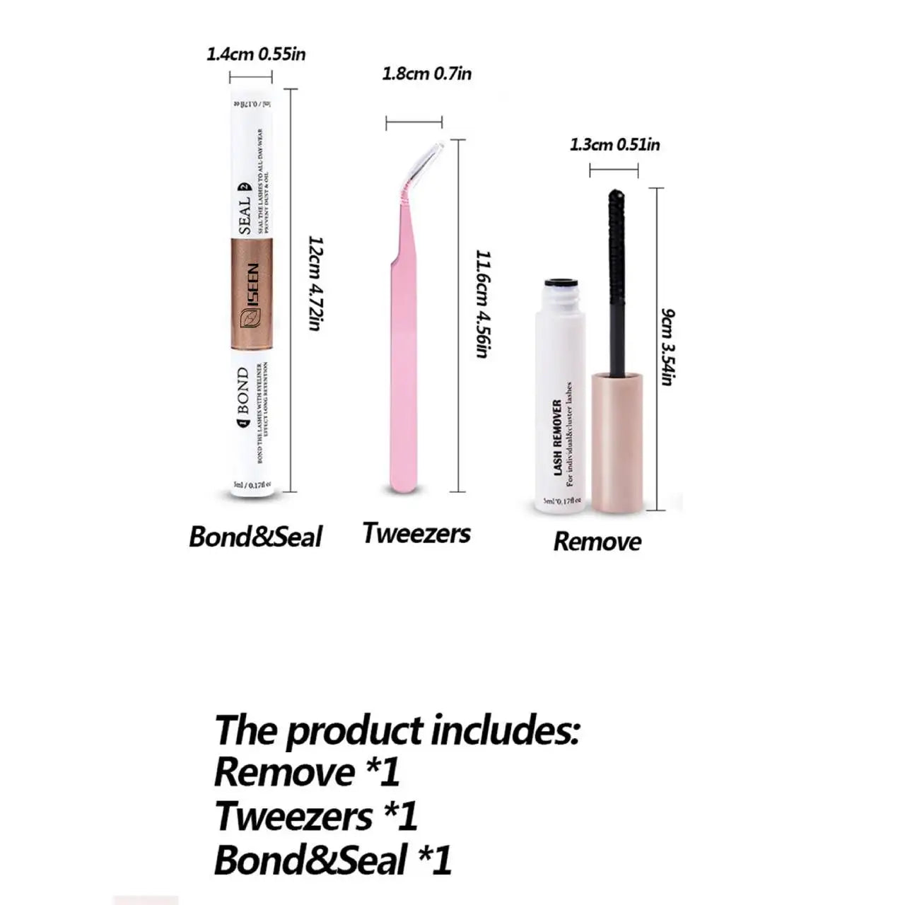 Mästerlig Fransk Bond och Försegling - 10ml Individuell Ögonfranslim för Stark Hållbarhet + 5ml Limavlägsnare Kit