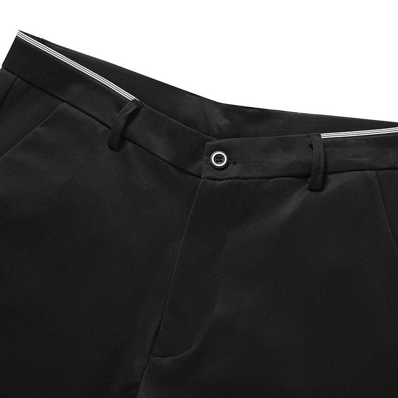 Elegant Herrbyxor - Slim Fit Kontorsbyxor för Vår och Höst - Koreansk Stil i Rakt Snitt för Avslappnad Streetwear