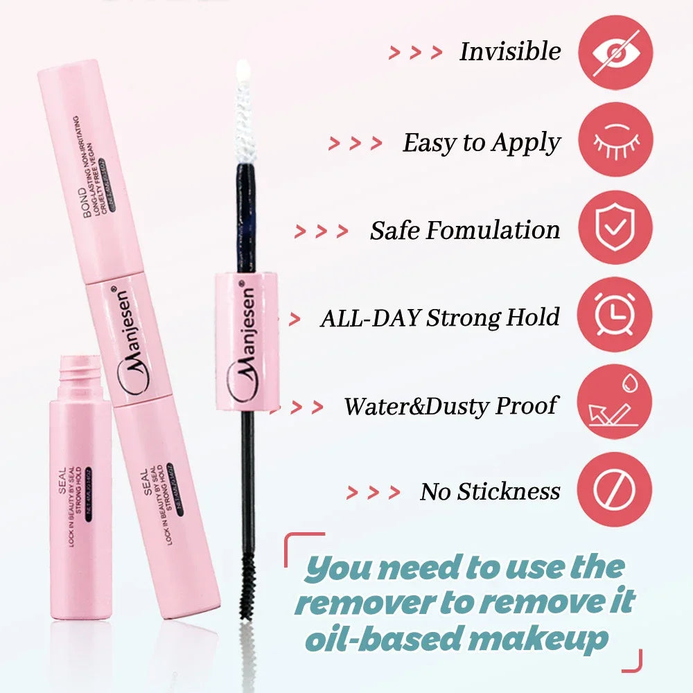 DIY Ögonfransförlängningsset - 200 St Kärnor med Franstift och Fästspray för Perfekta Fransar - Makeupverktyg och Tillbehör för Ögonfransar