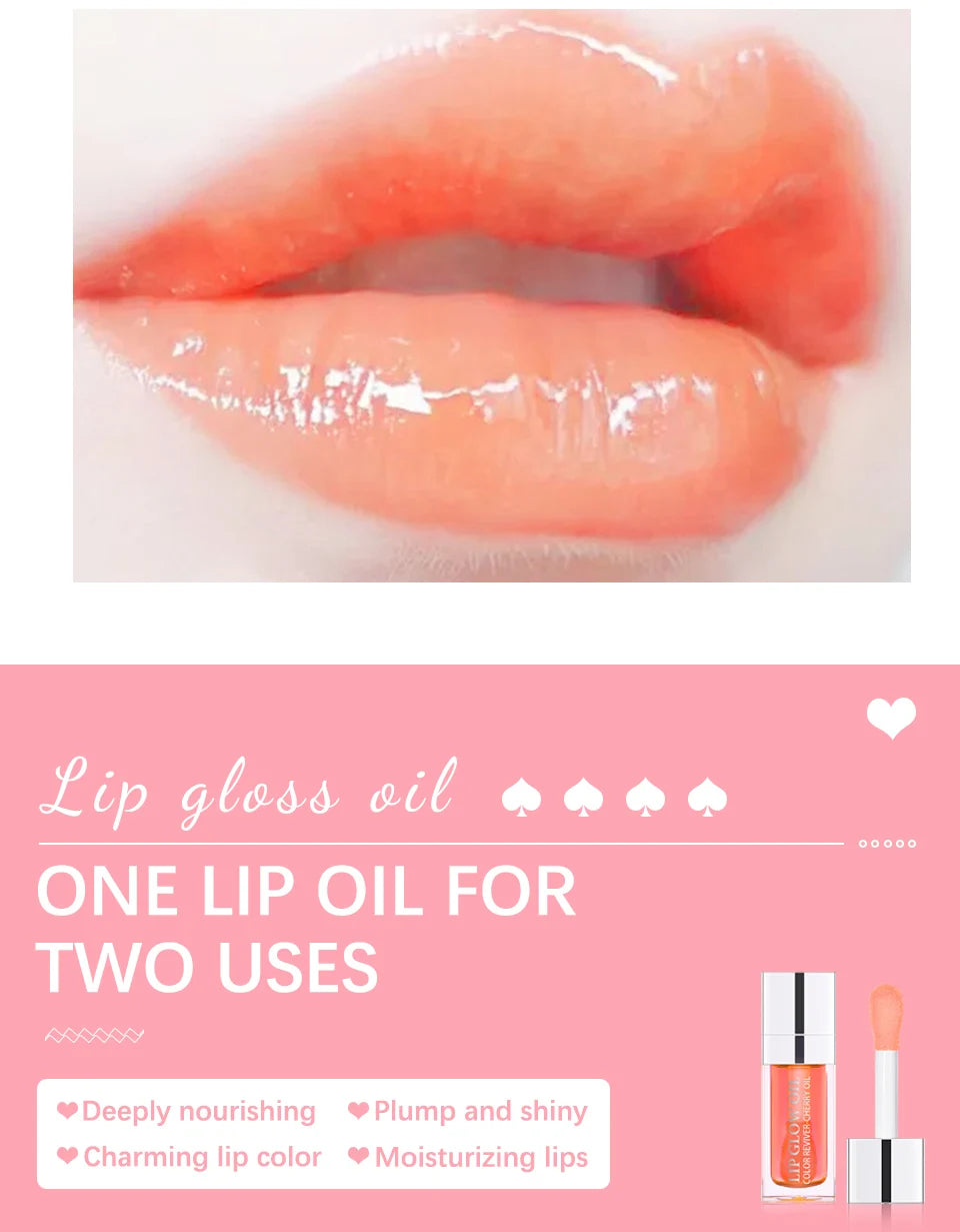 Återfuktande Läppbalsam - Original Läppolja med Glans för Plumpande och Exfolierande Effekt - Pink Gloss för Fräscha och Fylliga Läppar