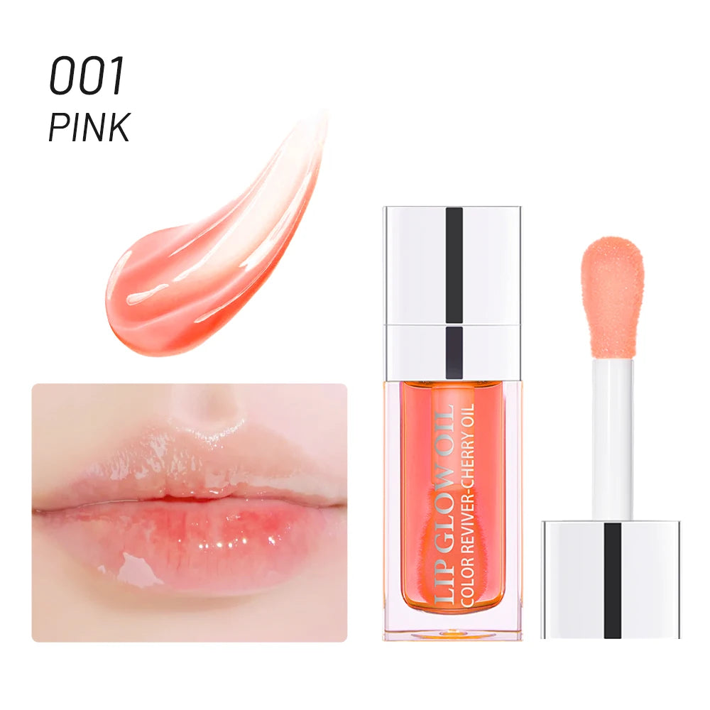Återfuktande Läppbalsam - Original Läppolja med Glans för Plumpande och Exfolierande Effekt - Pink Gloss för Fräscha och Fylliga Läppar