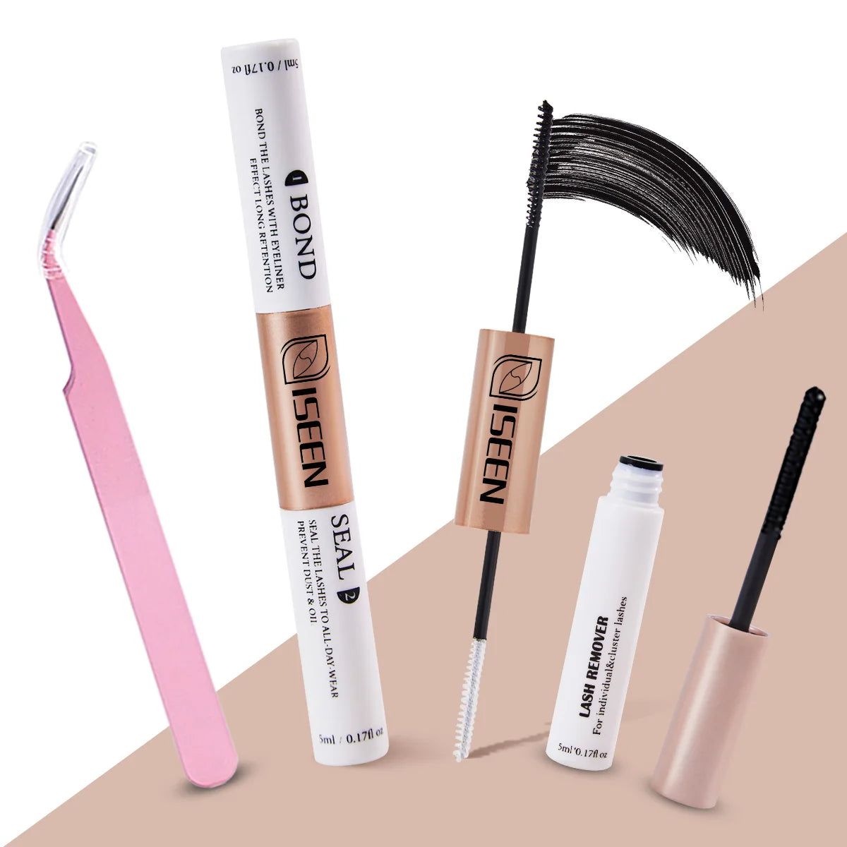 Mästerlig Fransk Bond och Försegling - 10ml Individuell Ögonfranslim för Stark Hållbarhet + 5ml Limavlägsnare Kit