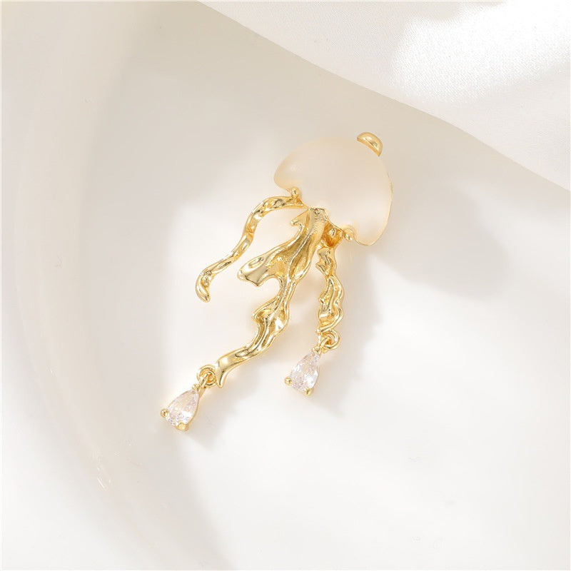 Temperament Entry Lux Jellyfish Pendant Necklace