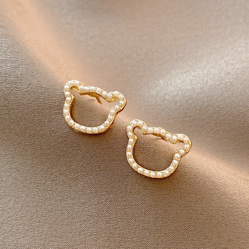 S925 Silver Needle Design Sense French Pearl Earrings Women