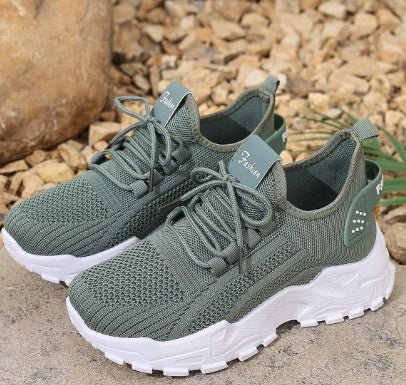 Flyknit Mesh Women's Thin Breathable Sports Casual Shoes - Hamora
