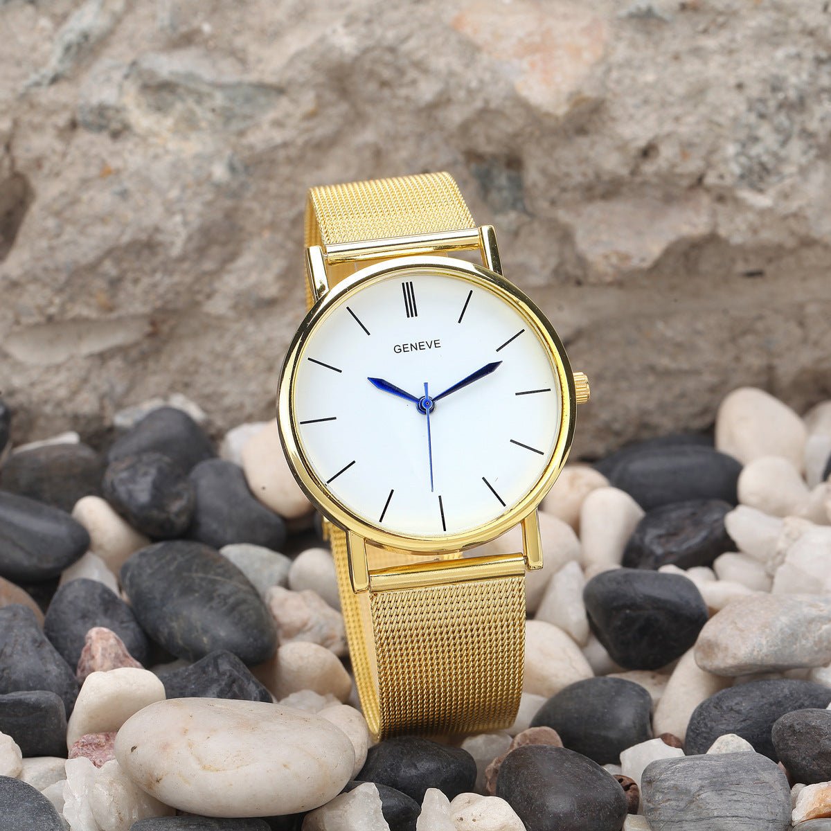 Geneva silver strap watch - Hamora