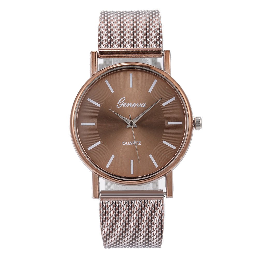 Mesh Belt Quartz Couple Watch - Hamora