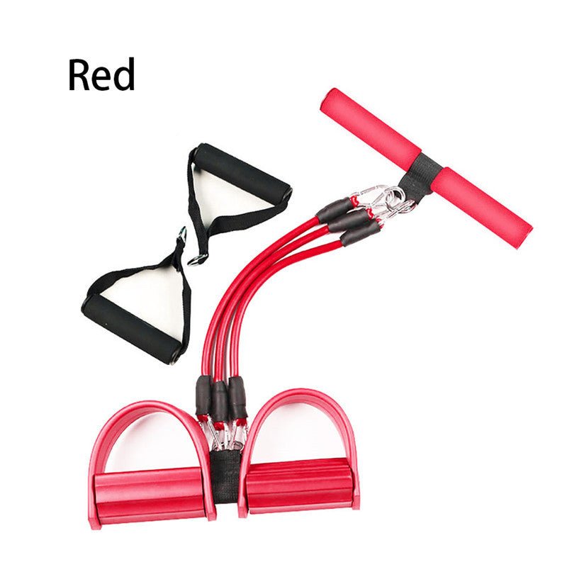 Pedal Tension Device Three Tube Removable Foot Stretch Rope Leg Crunches Tension Rope - Hamora