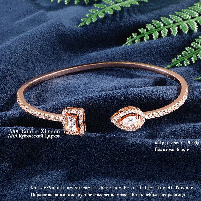 Simple And Exquisite Bracelet With Micro Inlaid AAA Zircon - Hamora
