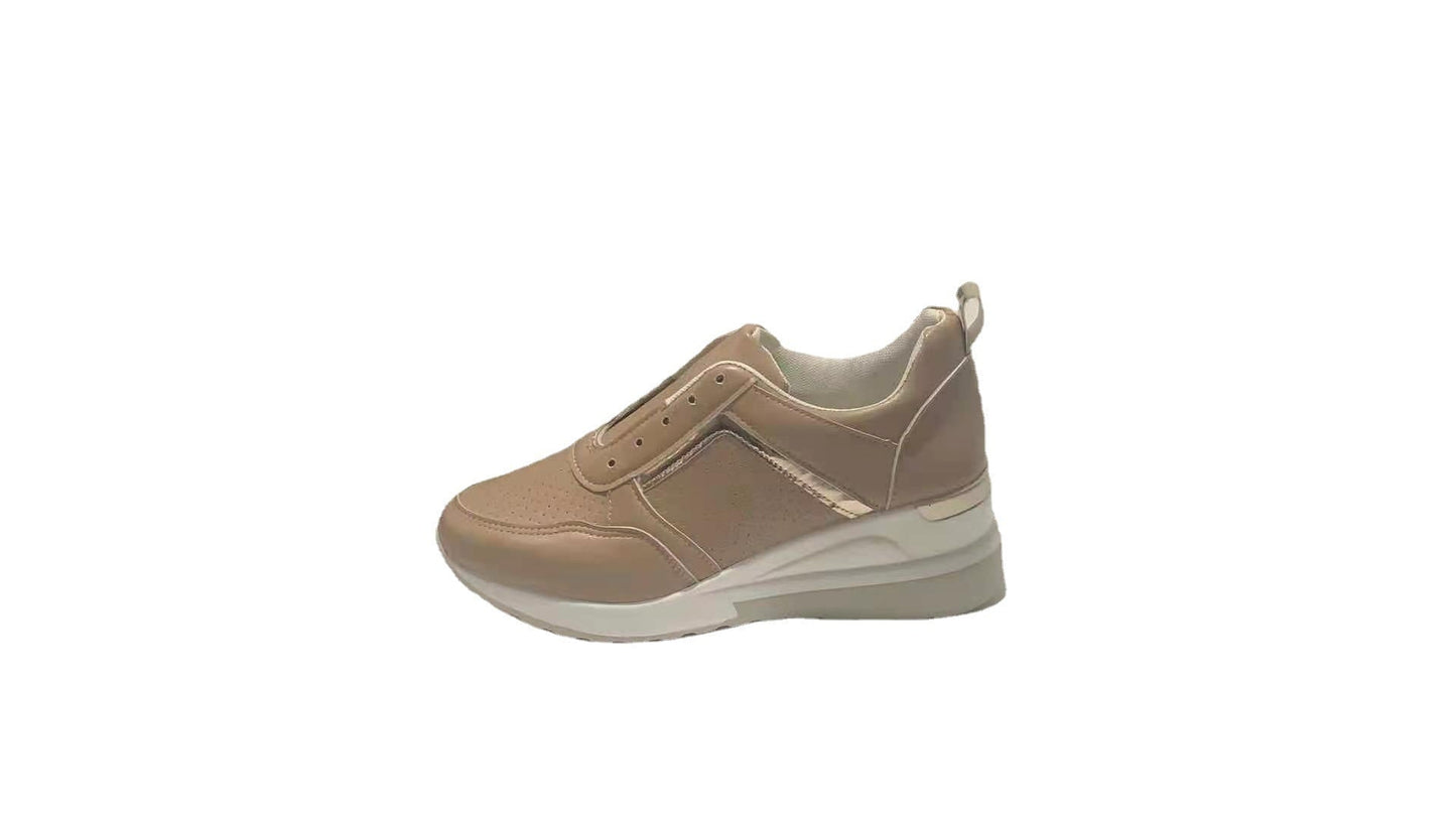 Sneakers Platform Wedge Heel Casual Shoes Lace - up Mesh Sneakers - Hamora