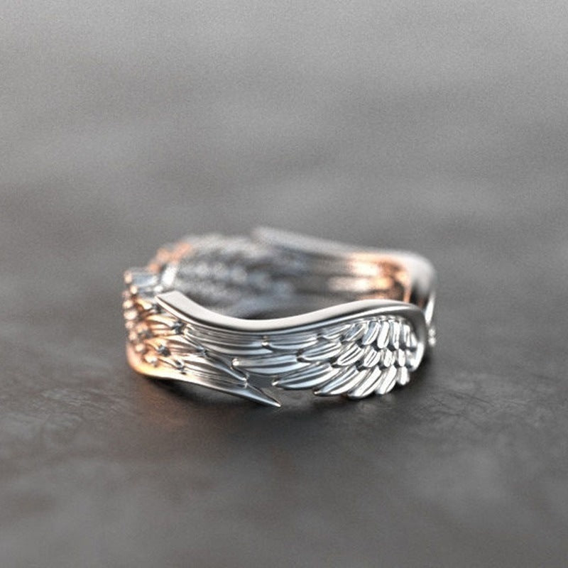 Angel wings feather wings ring