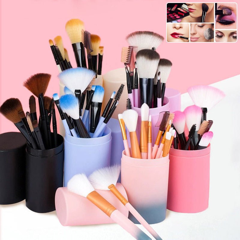 12pcs Makeup Brush Set Blush Eyeshadow Eyelash Highlighter Makeup Brush - Hamora