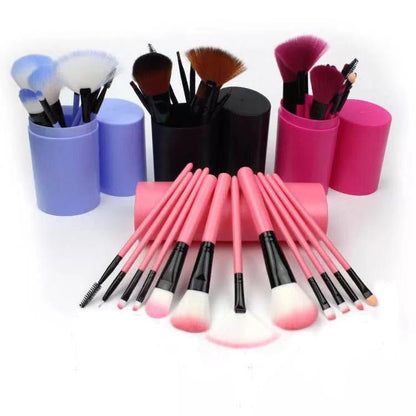 12pcs Makeup Brush Set Blush Eyeshadow Eyelash Highlighter Makeup Brush - Hamora