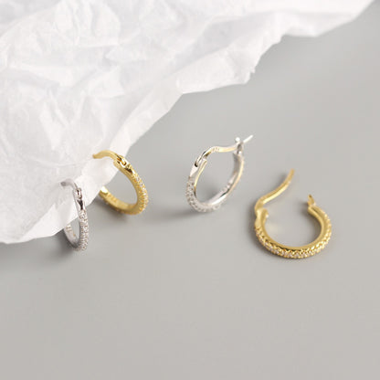 S925 sterling silver color earring ear buckle