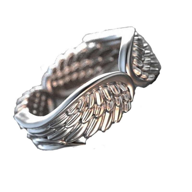 Angel wings feather wings ring