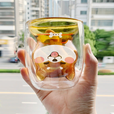 3D Double Layer Lovely Panda Cup Skull Wine Cup