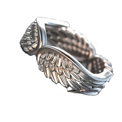 Angel wings feather wings ring