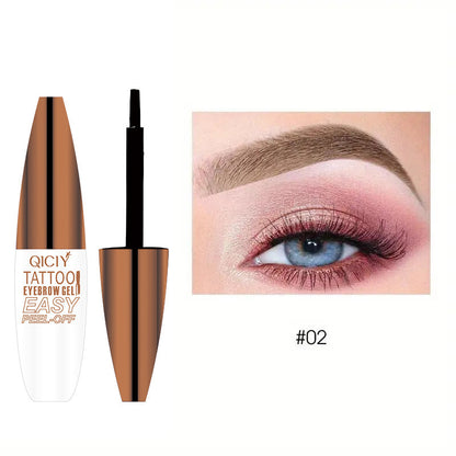 Tattoo Brow Gel - Lättavlägsnad Ögonbrynskräm för Långvarig, Smudge-proof och Vattentålig Makeup