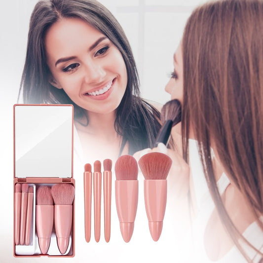 5Pcs Makeup Brushes Tool Set Cosmetic Powder Eye Shadow Foundation Blush Blending Make Up Brush - Hamora
