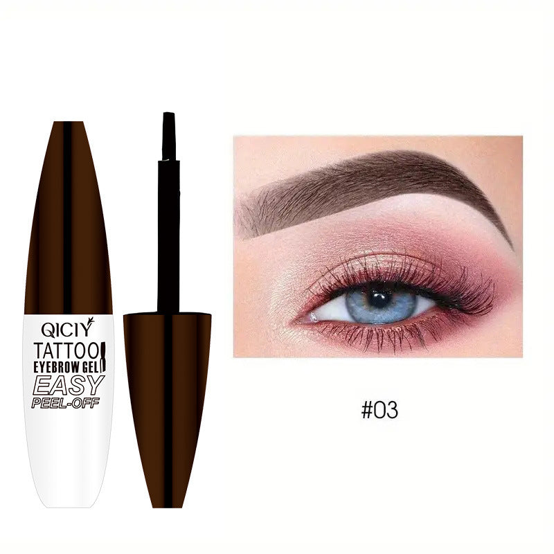 Tattoo Brow Gel - Lättavlägsnad Ögonbrynskräm för Långvarig, Smudge-proof och Vattentålig Makeup