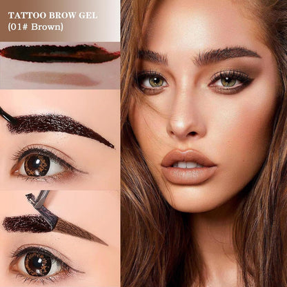 Tattoo Brow Gel - Lättavlägsnad Ögonbrynskräm för Långvarig, Smudge-proof och Vattentålig Makeup