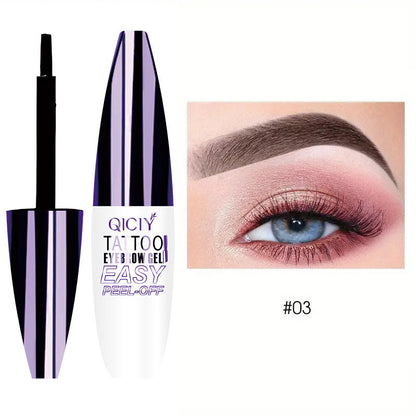Tattoo Brow Gel - Lättavlägsnad Ögonbrynskräm för Långvarig, Smudge-proof och Vattentålig Makeup