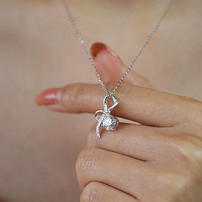 EU And South Korea Bow Necklace For Women Delicate Lady