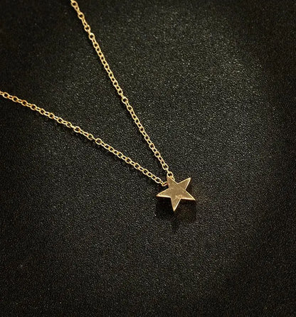 Trendig Stjärnhänge - Minimalistisk Guld och Silver Halsband för Kvinnor