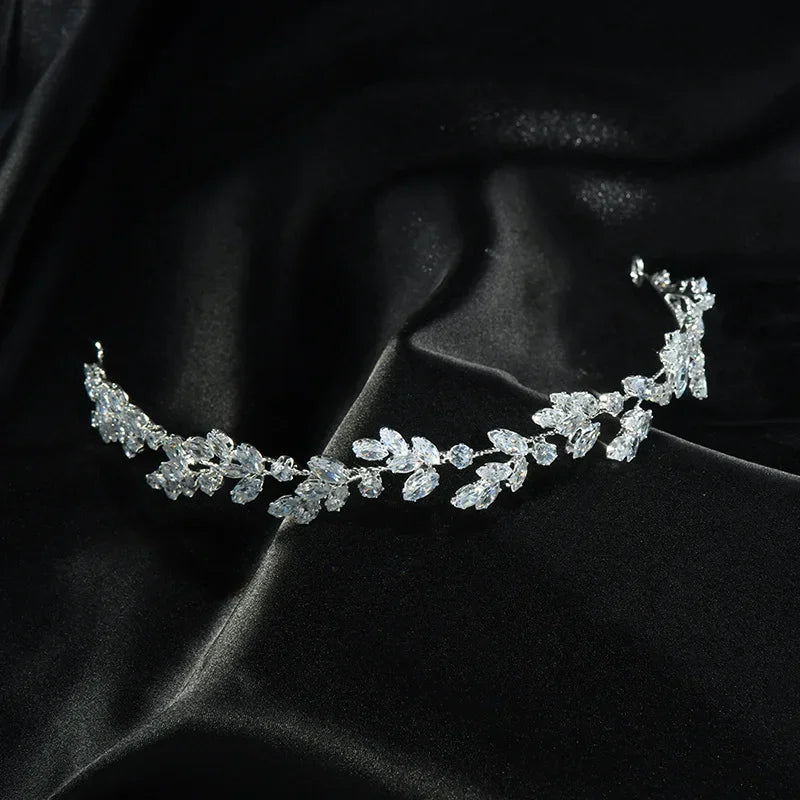 Crystal Bridal Headband Wedding Hair Accessories Luxury Bride Tiaras Crowns For Women Party Prom Hair Jewelry Wedding Headpieces