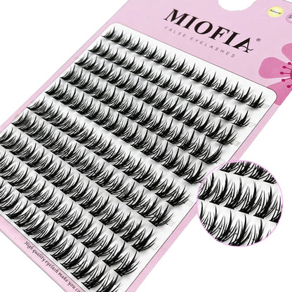1 Låda med 160 Buntar Naturliga 3D Ryska Ögonfransar - Individuella Mängd Ögonfransförlängningar för Professionellt Makeup med MS Fransar