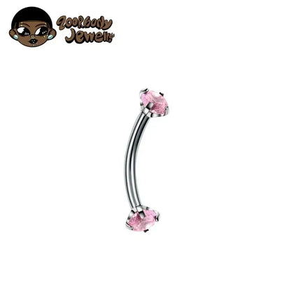 F136 Titanium Classic Eyebrow Piercing Inlaid Opal Zircon 16G Internal Thread Banana Curved Lip Navel Piercing Piercing Jewelry