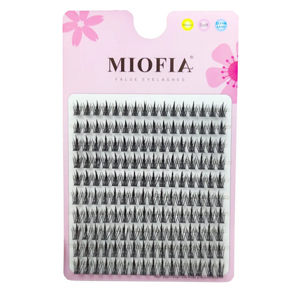 1 Låda med 160 Buntar Naturliga 3D Ryska Ögonfransar - Individuella Mängd Ögonfransförlängningar för Professionellt Makeup med MS Fransar