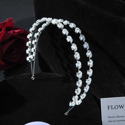 Crystal Bridal Headband Wedding Hair Accessories Luxury Bride Tiaras Crowns For Women Party Prom Hair Jewelry Wedding Headpieces