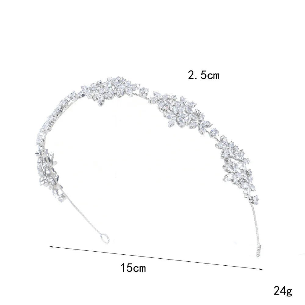 Crystal Bridal Headband Wedding Hair Accessories Luxury Bride Tiaras Crowns For Women Party Prom Hair Jewelry Wedding Headpieces