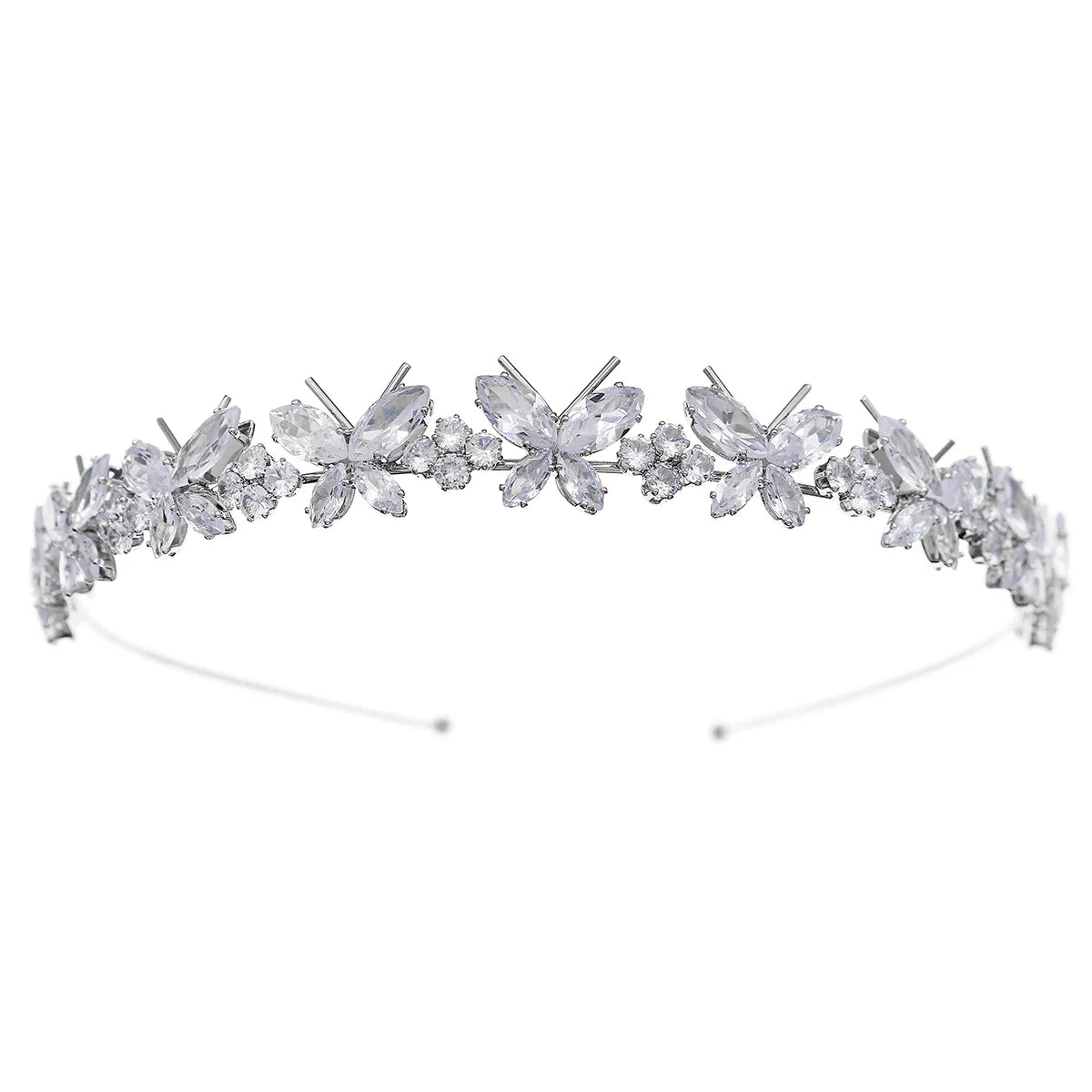 Fashion Zircon Headbands for Women Bridal Wedding Hair Accessories Silver Color Hairband Luxury Hair Jewelry Party Headpiece
