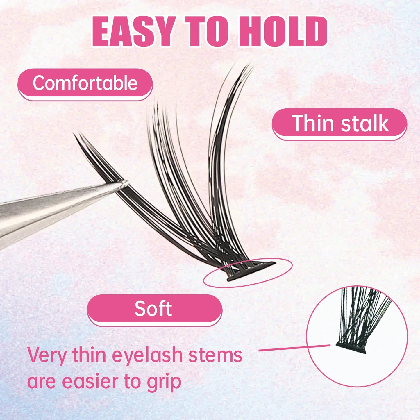 DIY Ögonfransförlängningsset - 200 St Kärnor med Franstift och Fästspray för Perfekta Fransar - Makeupverktyg och Tillbehör för Ögonfransar