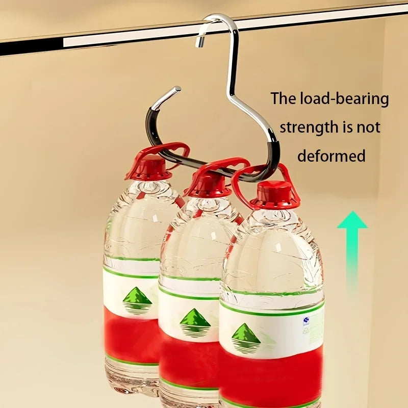 5pcsVersatile Manganese Steel Round Hook - Perfect for Hats, Ties, Scarves & Bags, Strong Load-Bearing, Non-Deformable