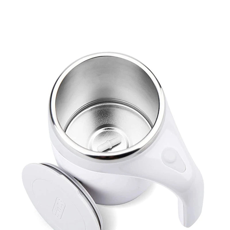 Automatisk Rörande Kopp - Uppladdningsbar Bärbar Kaffemugg i Rostfritt Stål med Magnetisk Roterande Teknik - Perfekt för Hemmet