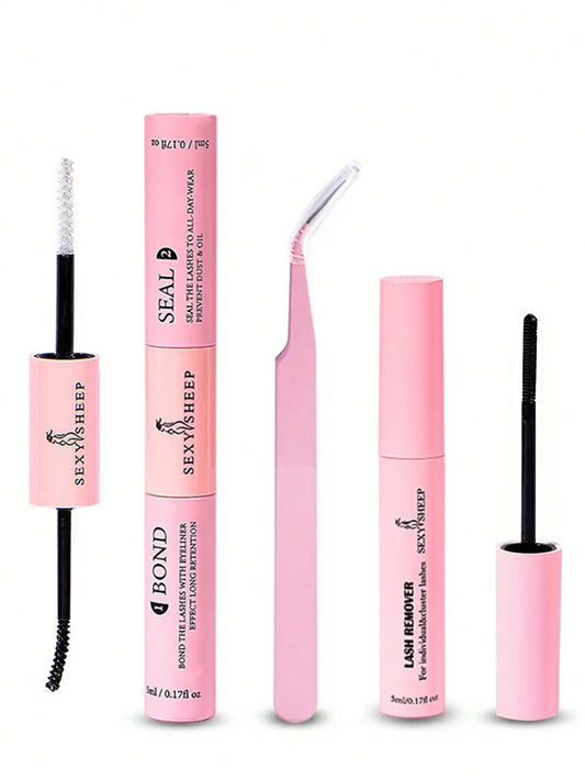 Mästerlig Fransk Bond och Försegling - 10ml Individuell Ögonfranslim för Stark Hållbarhet + 5ml Limavlägsnare Kit